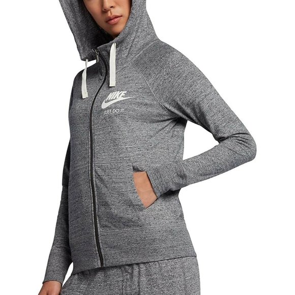 Nike Tops - Nike Women's Sportswear Hoodie Carbon Heather/Sail